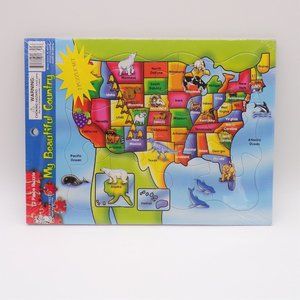 2 Puzzle Set My Beautiful Country Wonderful World 12 Piece Kids Geography Jigsaw